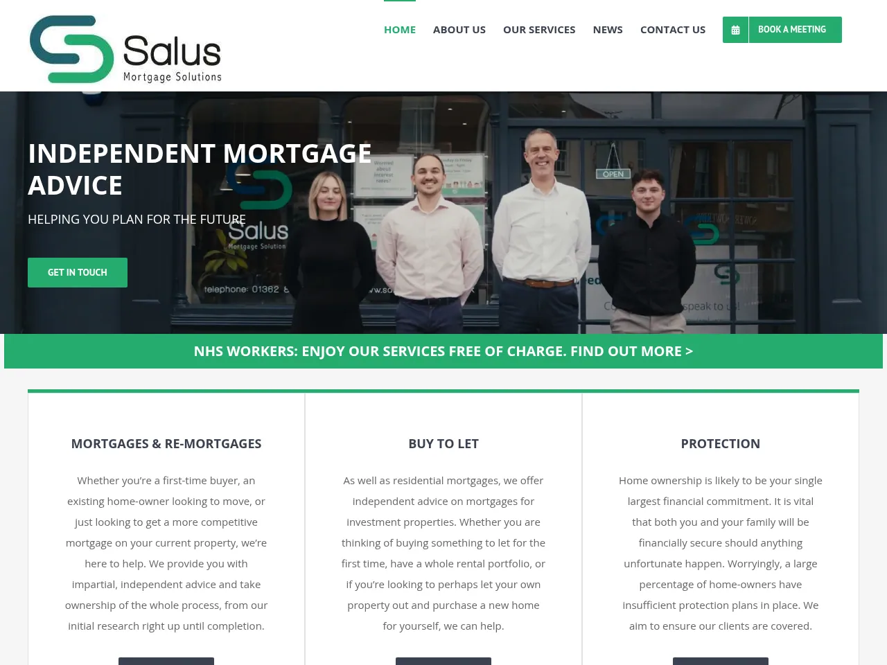 Salus Mortgage Solutions website preview