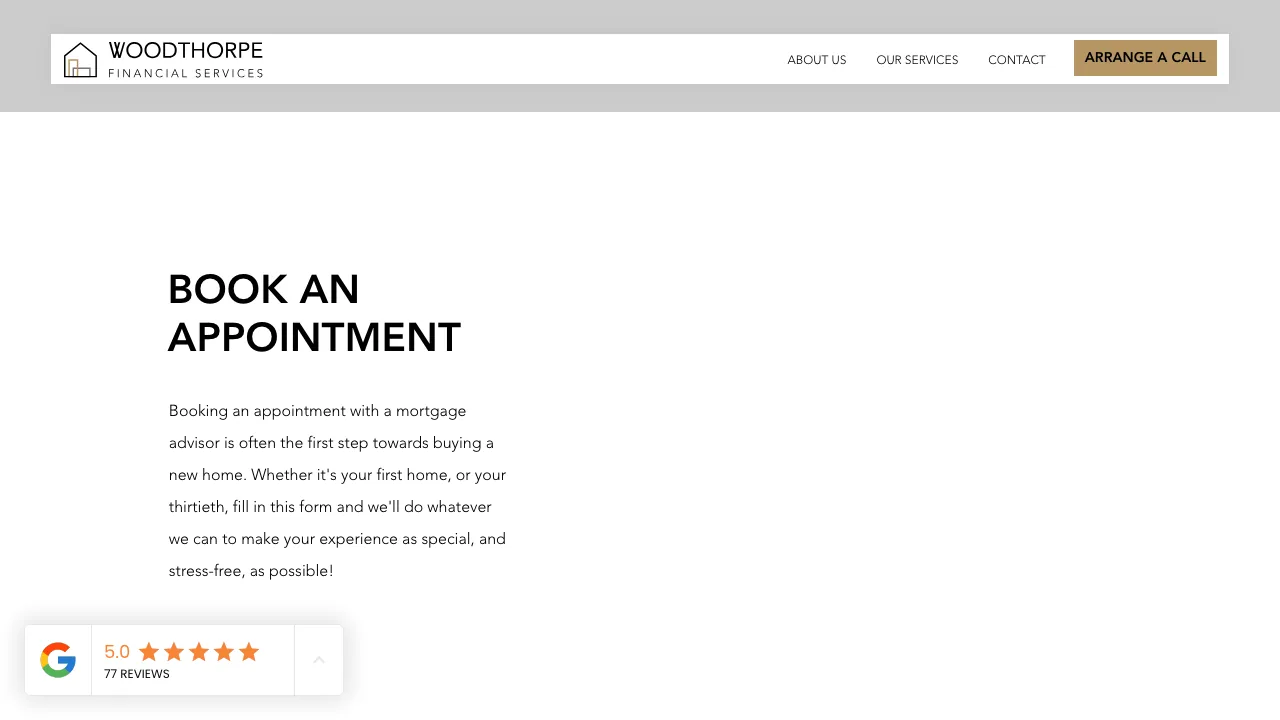 Woodthorpe Financial Services website preview