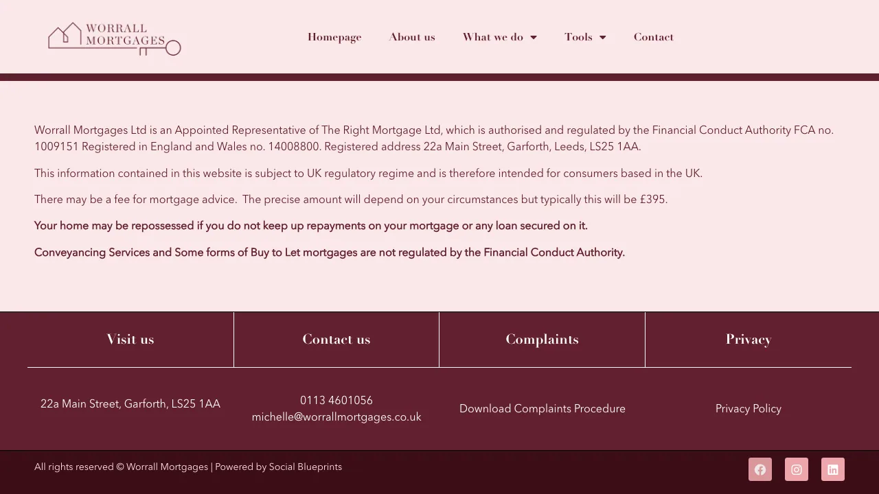 Worrall Mortgages - Michelle Worrall Mortgage Broker website preview