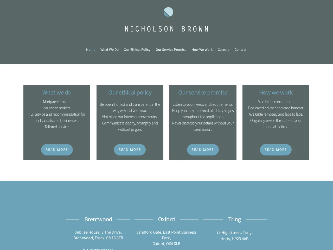 Nicholson Brown website preview