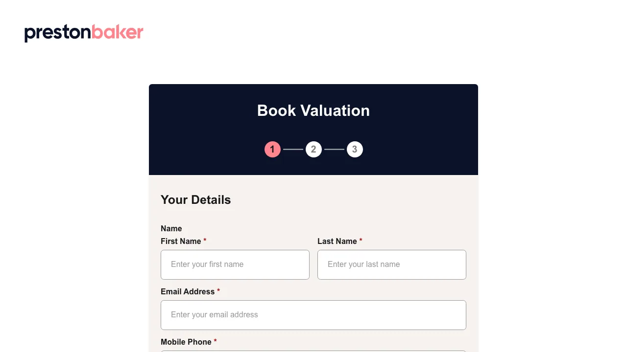 Preston Baker Mortgage Advisors in Roundhay website preview