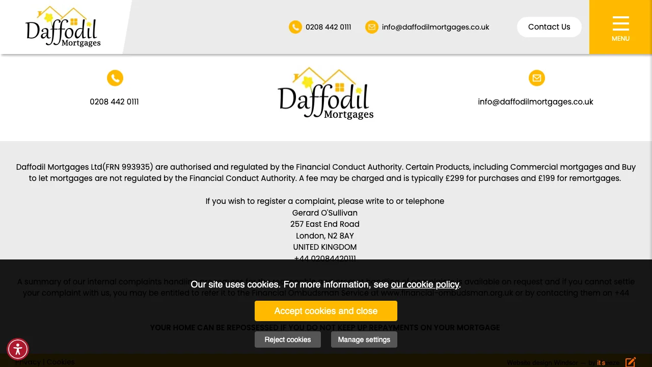 Daffodil Mortgages website preview