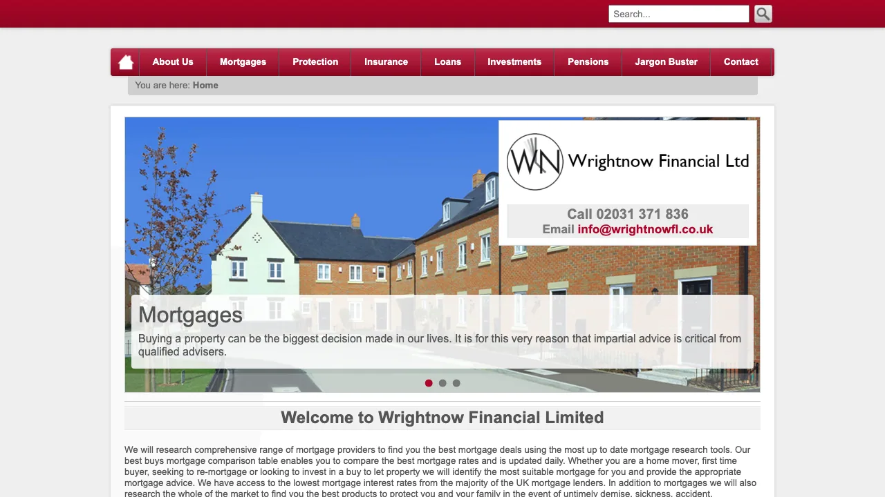 Wrightnow Financial Ltd website preview