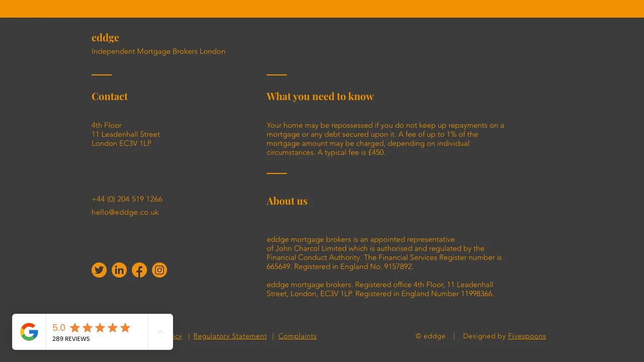 eddge mortgage brokers website preview