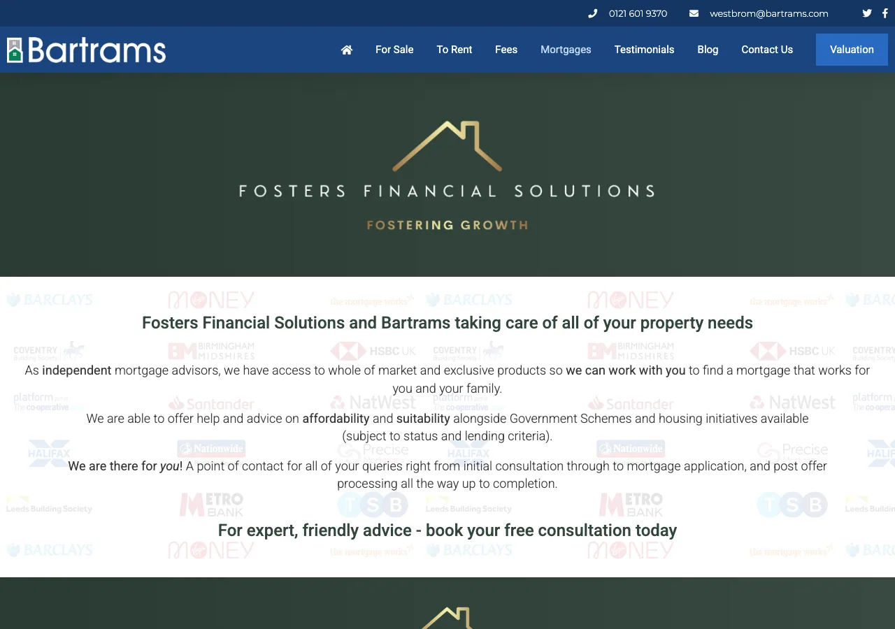 Fosters Financial Solutions website preview