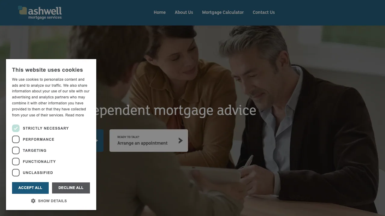 Ashwell Mortgage Services website preview
