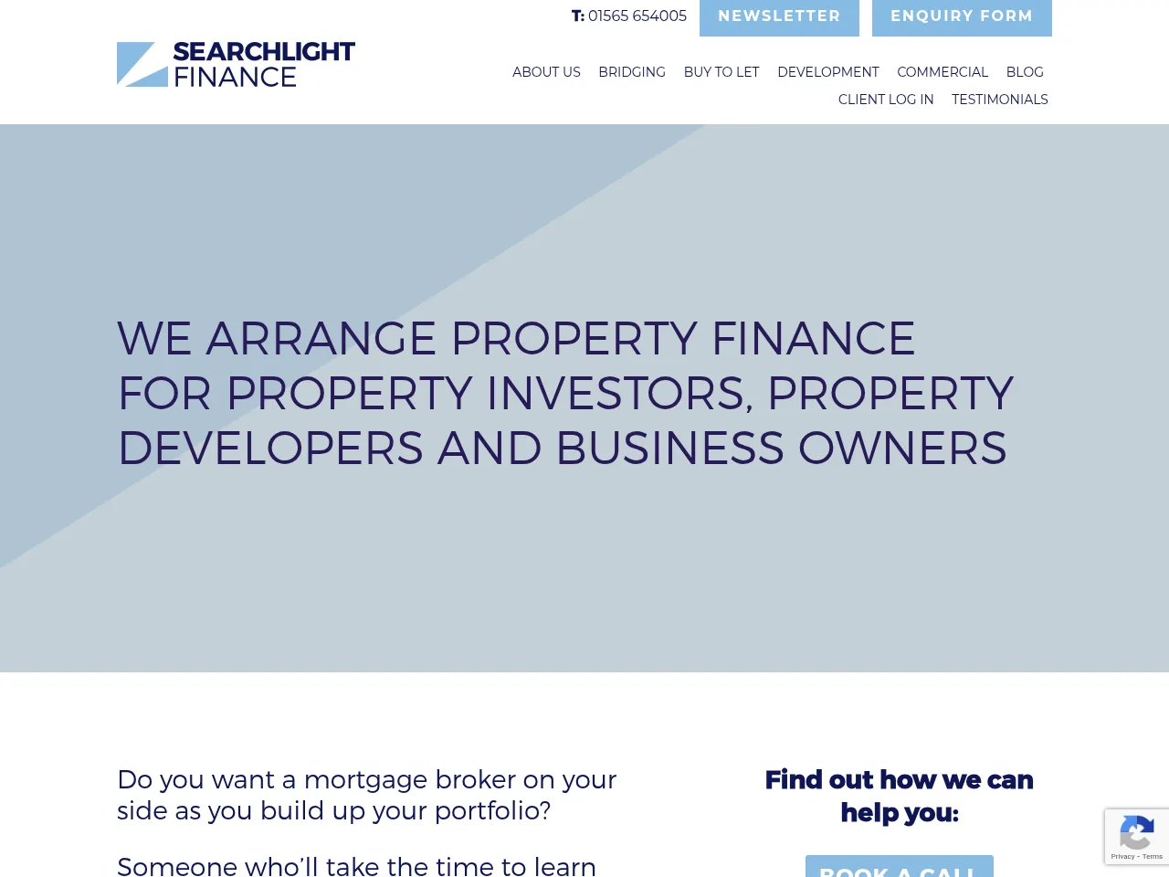 Searchlight Finance website preview