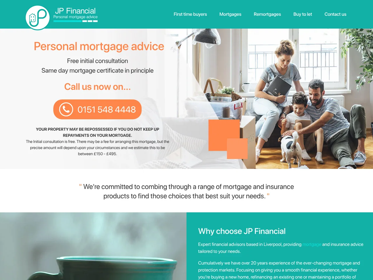 JP Financial website preview