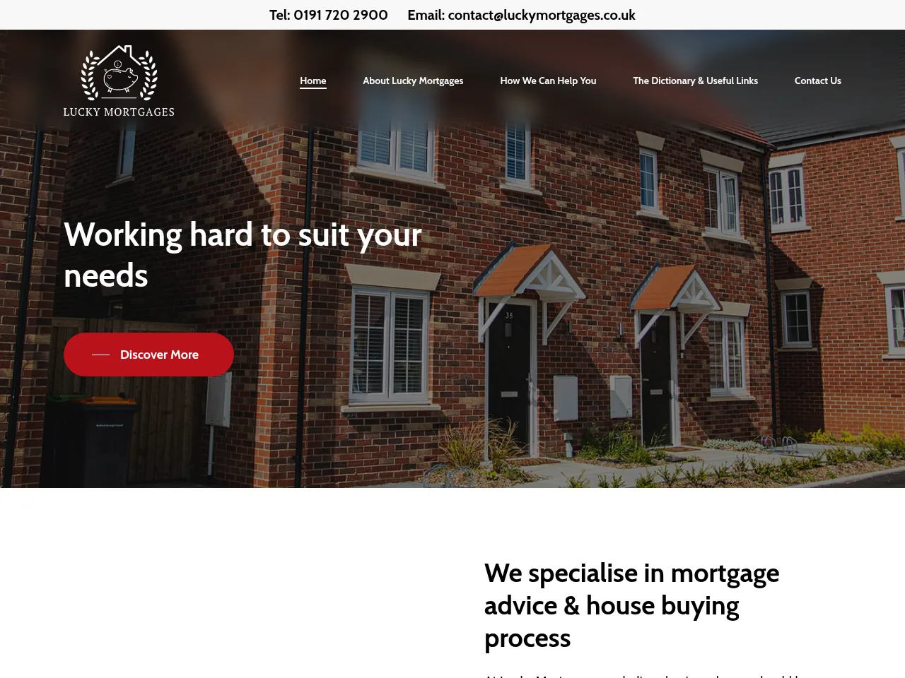Lucky Mortgages website preview