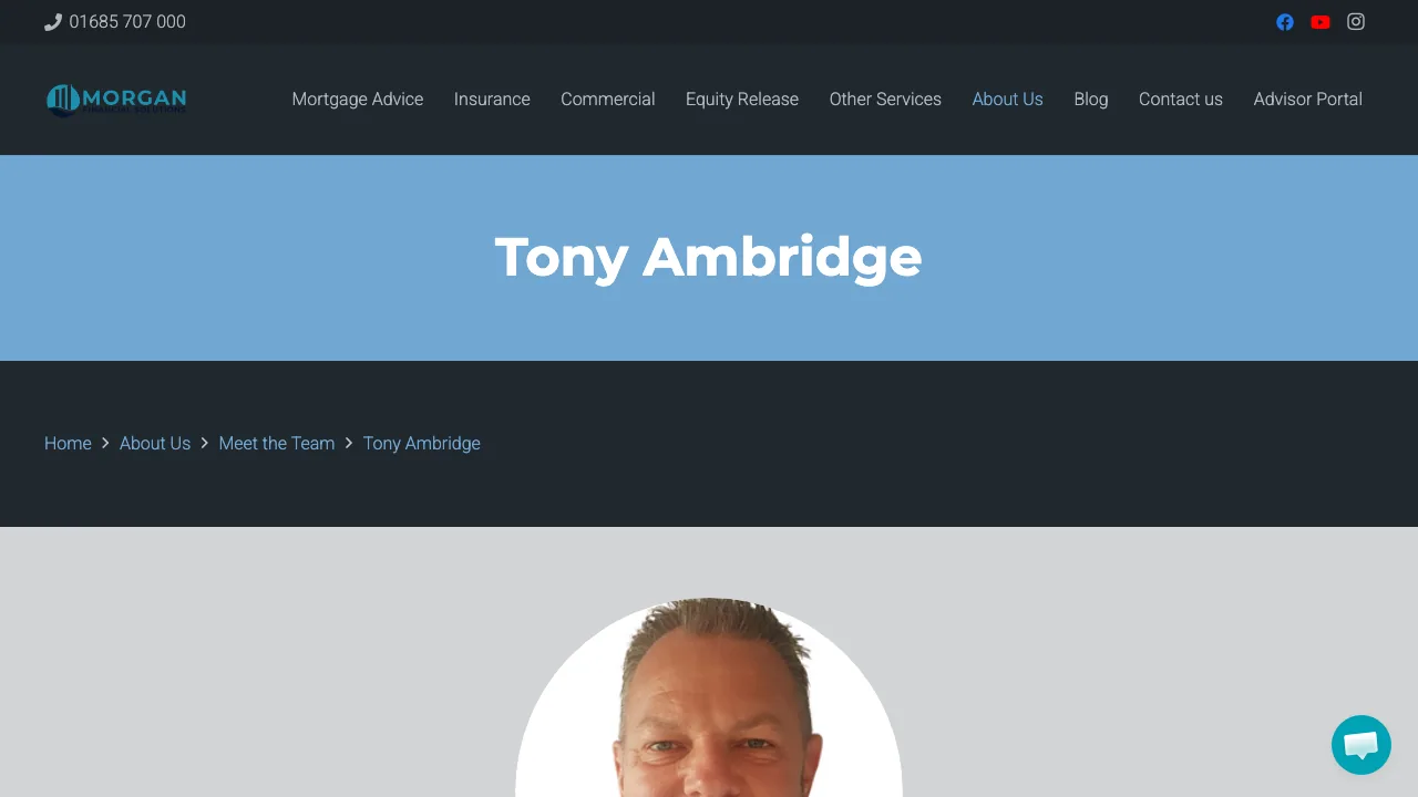 Tony Ambridge, Mortgage and Protection Adviser website preview