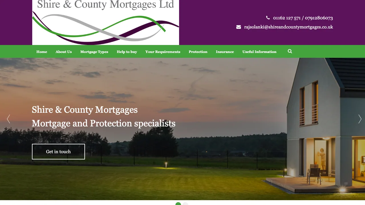 Shire & County Mortgages website preview