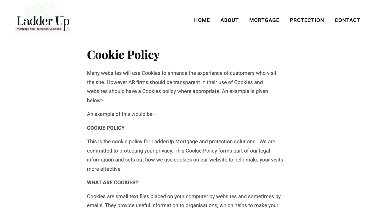 Ladder Up Mortgage and Protection Solutions website preview
