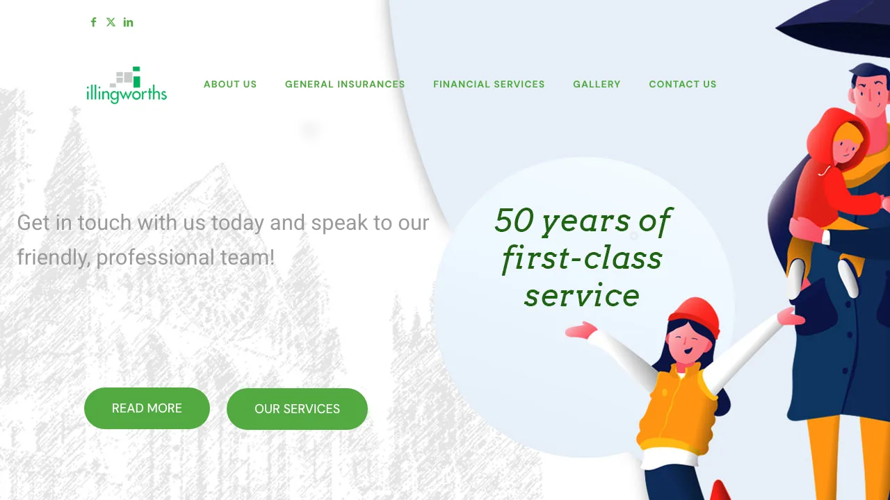 Illingworths Insurance and Financial Services website preview