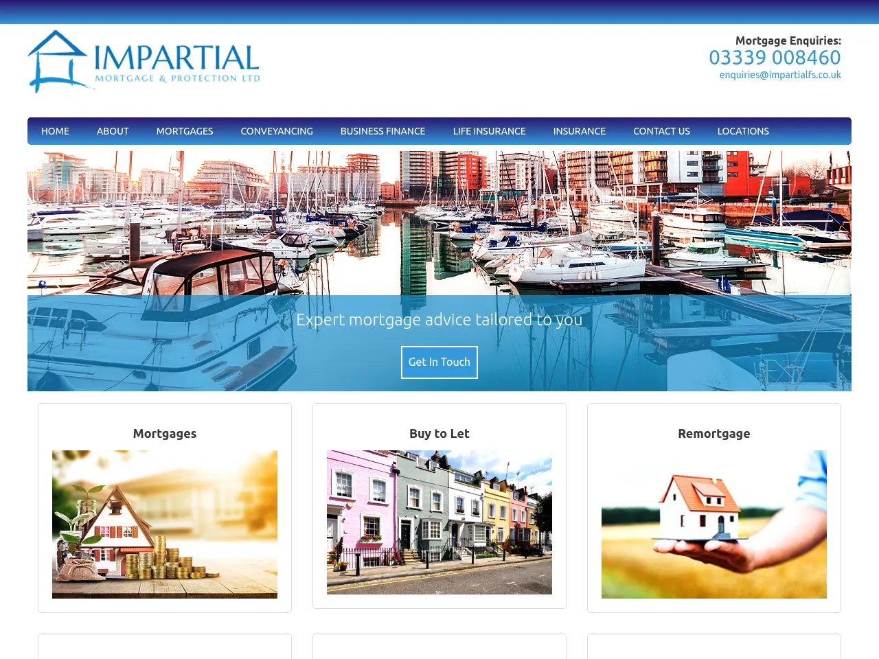 Impartial Mortgage & Protection website preview