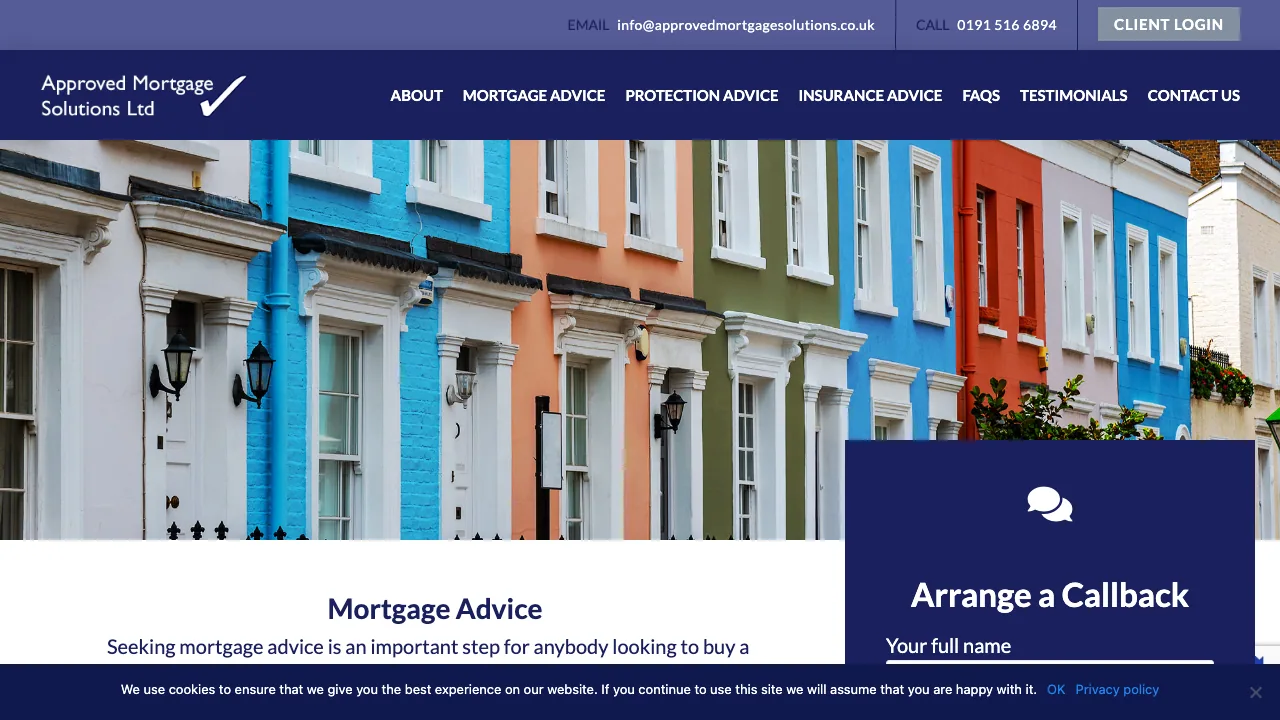 Approved Mortgage Solutions Limited website preview