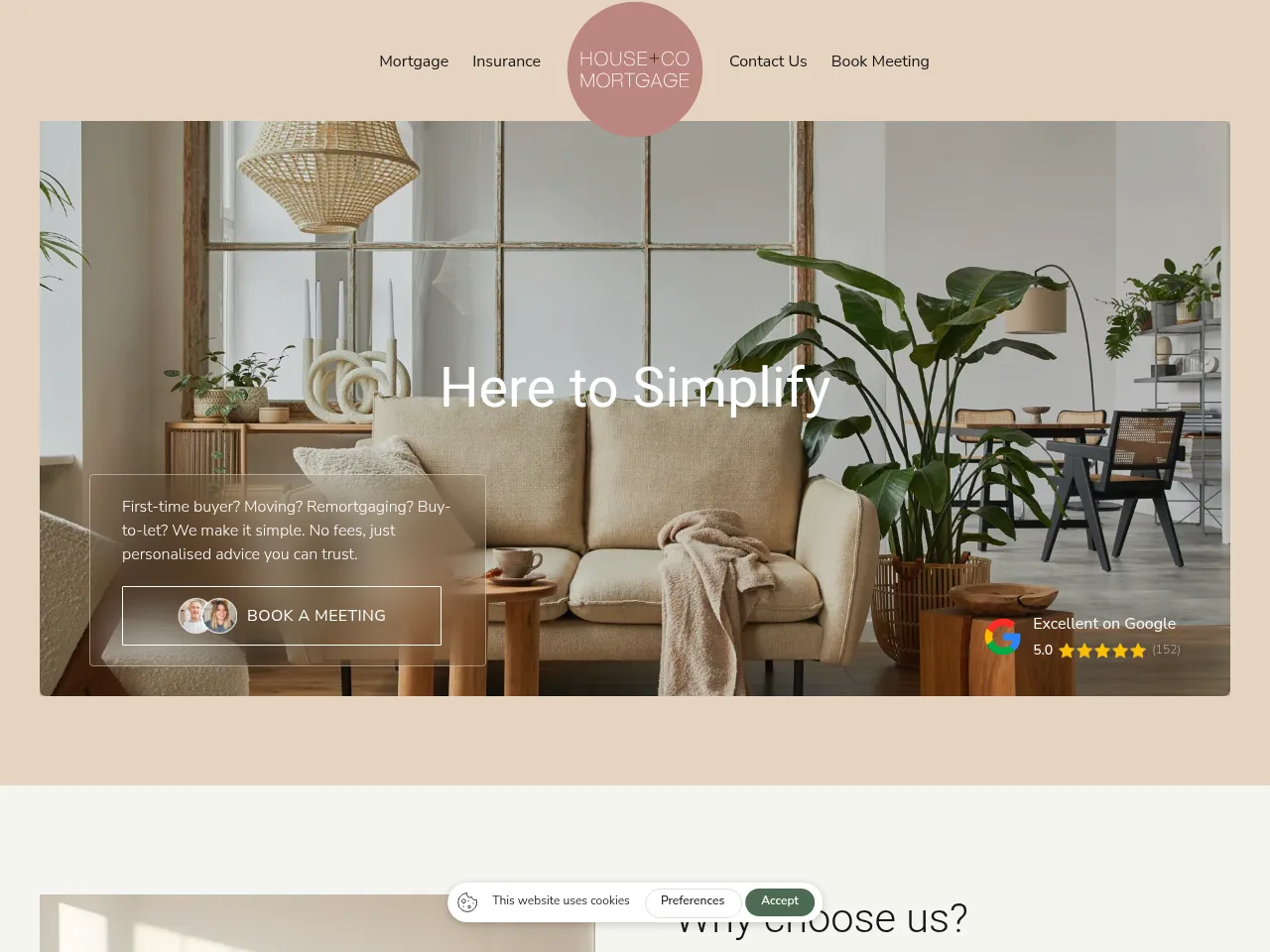House + Co Mortgage website preview