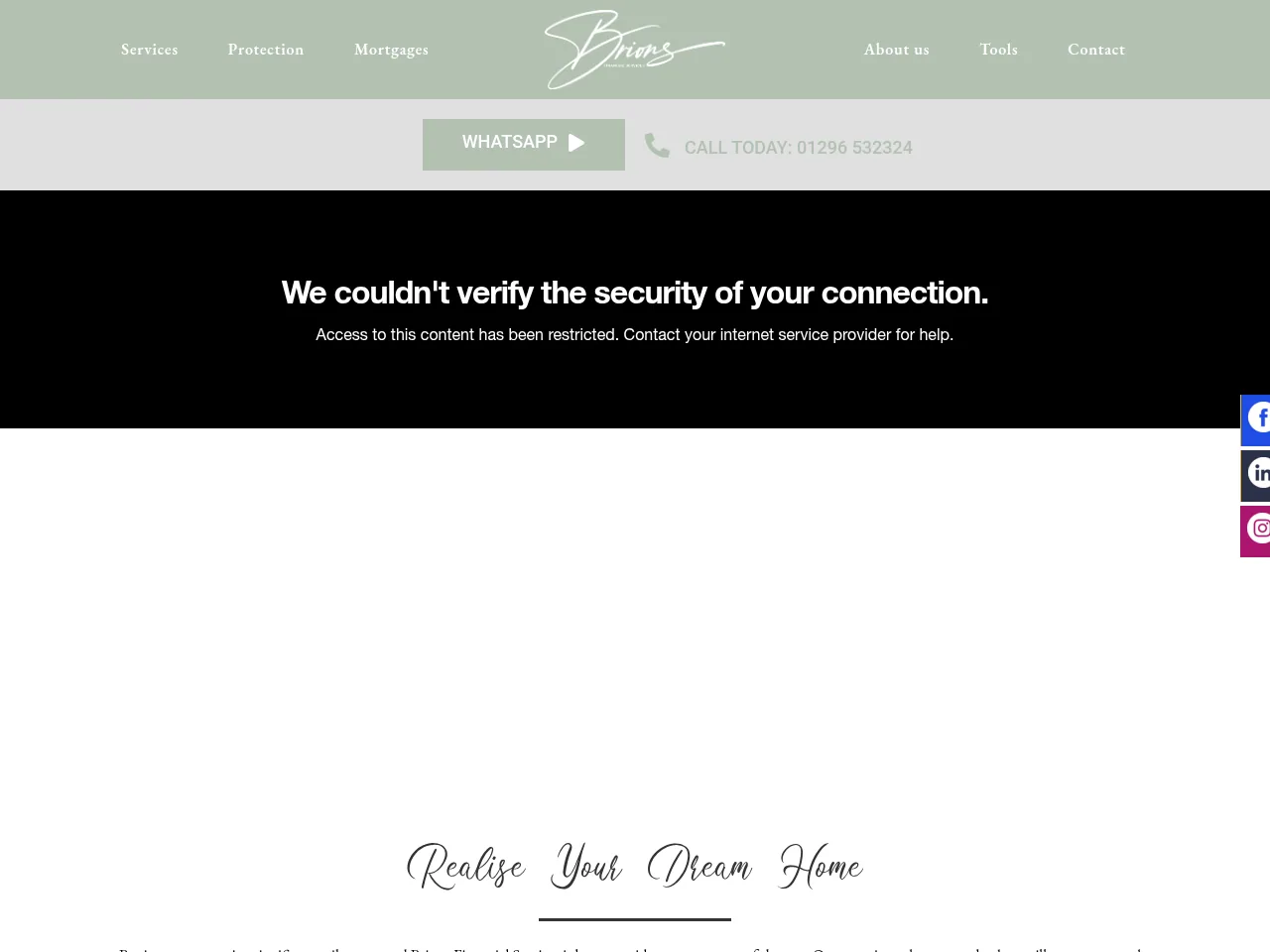Brions Financial Services website preview
