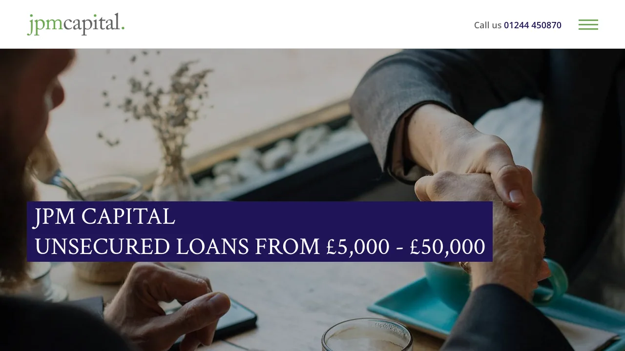 JPM Capital Finance Limited: Unsecured Business Loans & Financing website preview