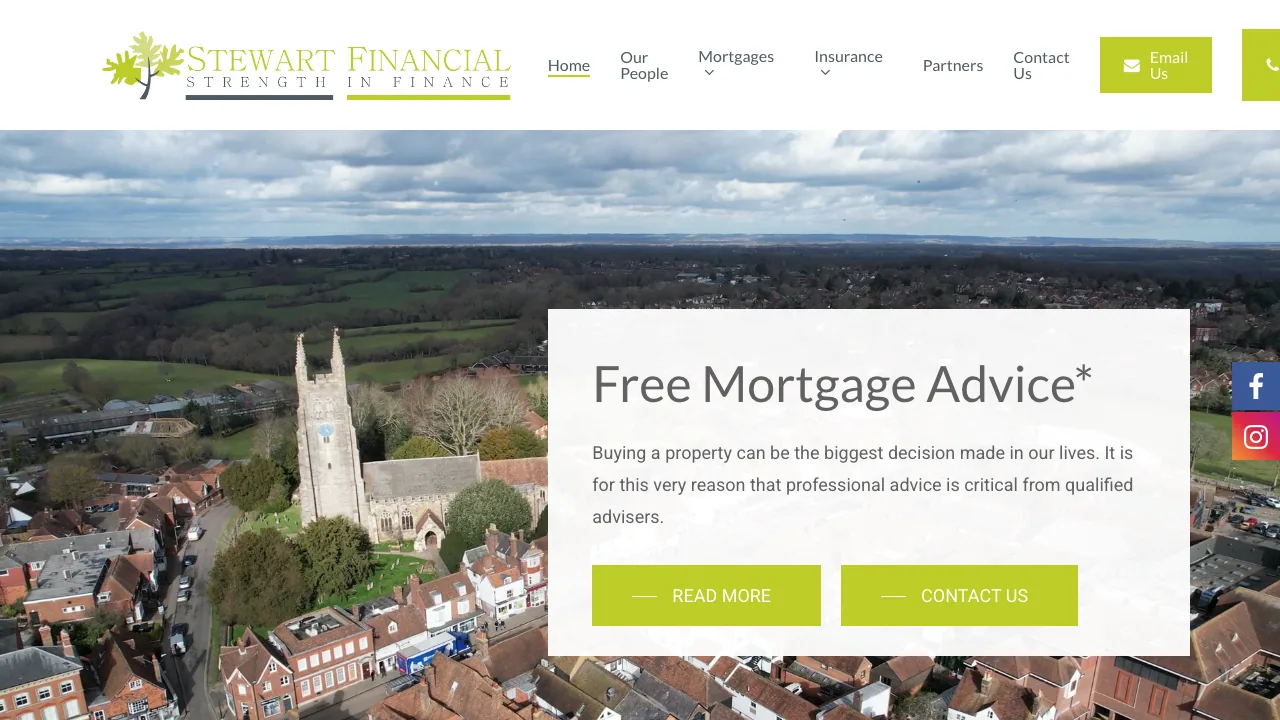 Stewart Financial, Mortgage Advice in Tenterden, Kent. website preview