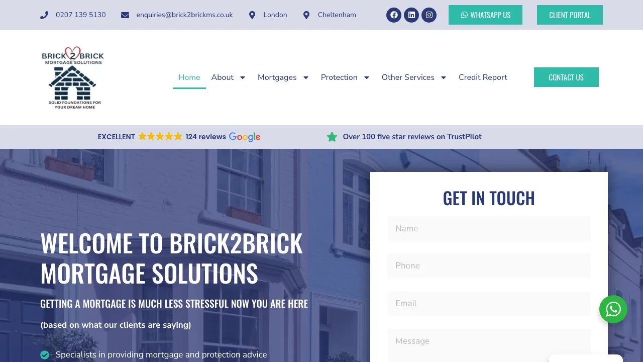 Brick2Brick Mortgage Solutions Ltd website preview
