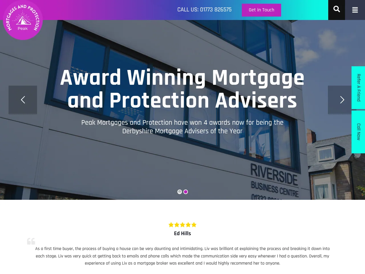 Peak Mortgages And Protection website preview