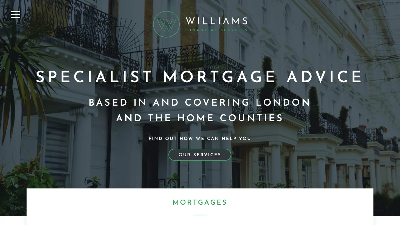 Williams Financial website preview