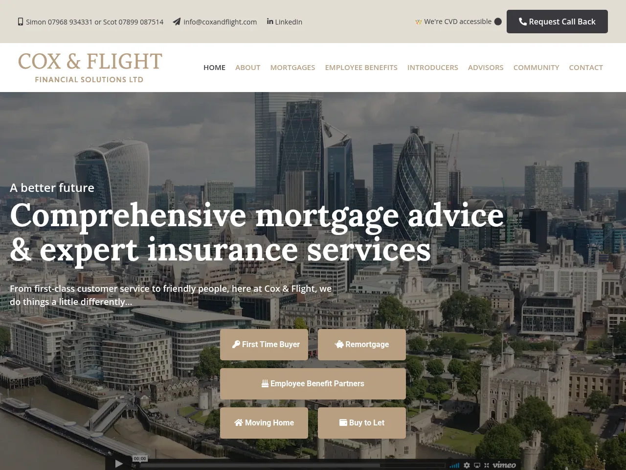 Cox & Flight website preview