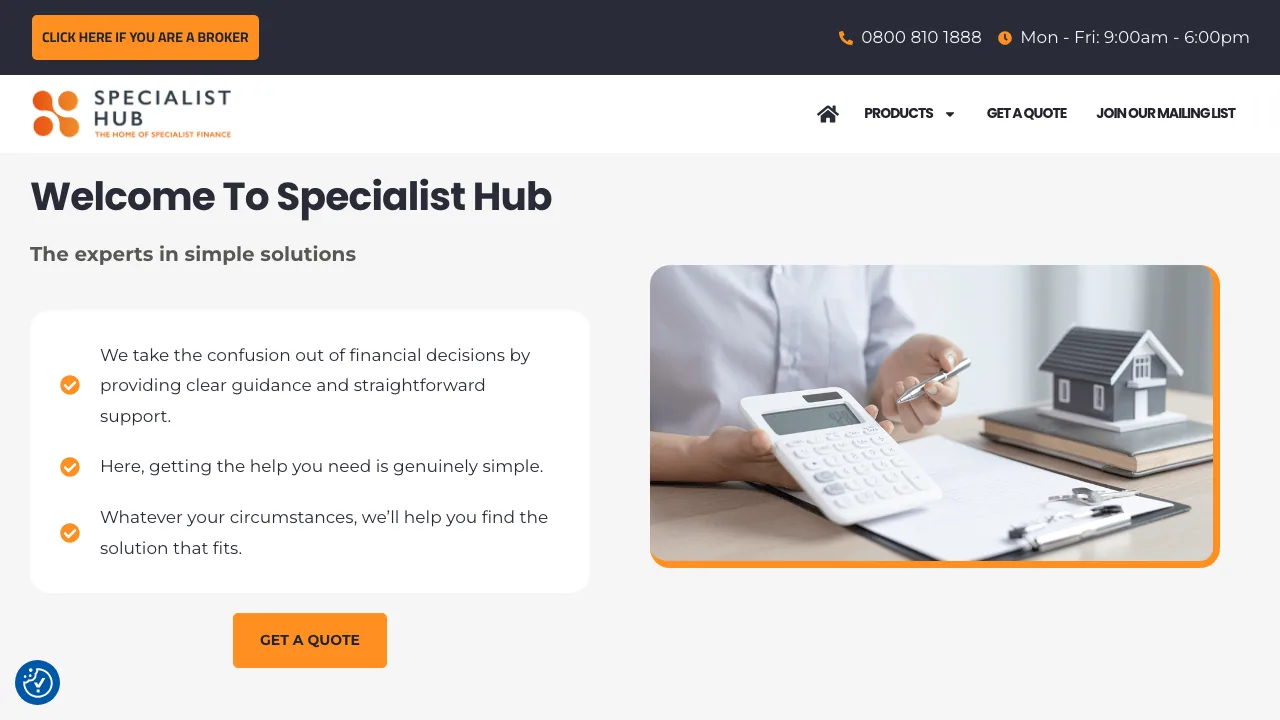 Specialist Hub website preview