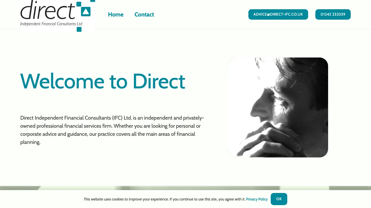 Direct Independent Financial Consultants website preview
