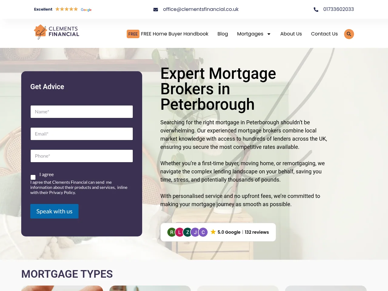Clements Financial website preview