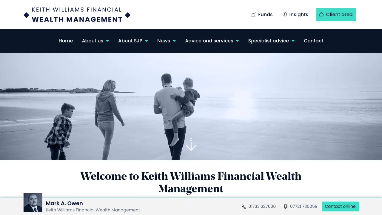 Keith Williams Financial WM. website preview
