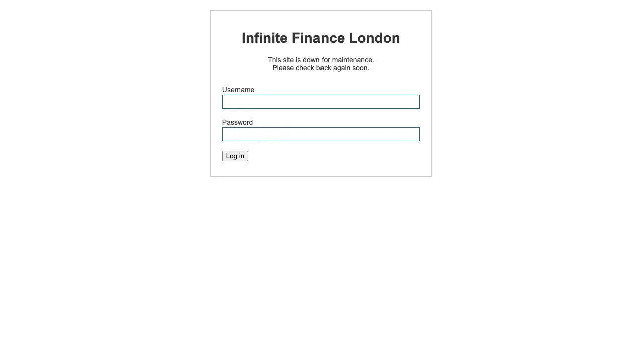 Infinite Finance London website preview