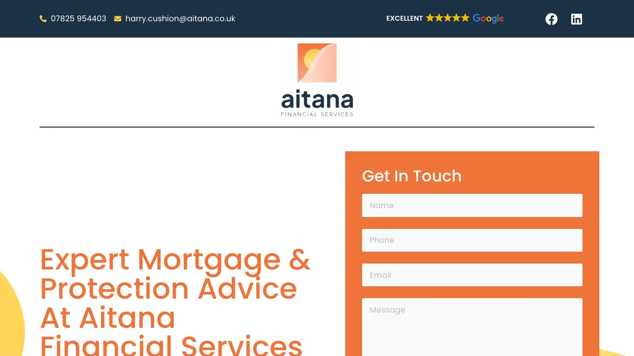 Harry Cushion Mortgage and Protection Advice @ Aitana website preview