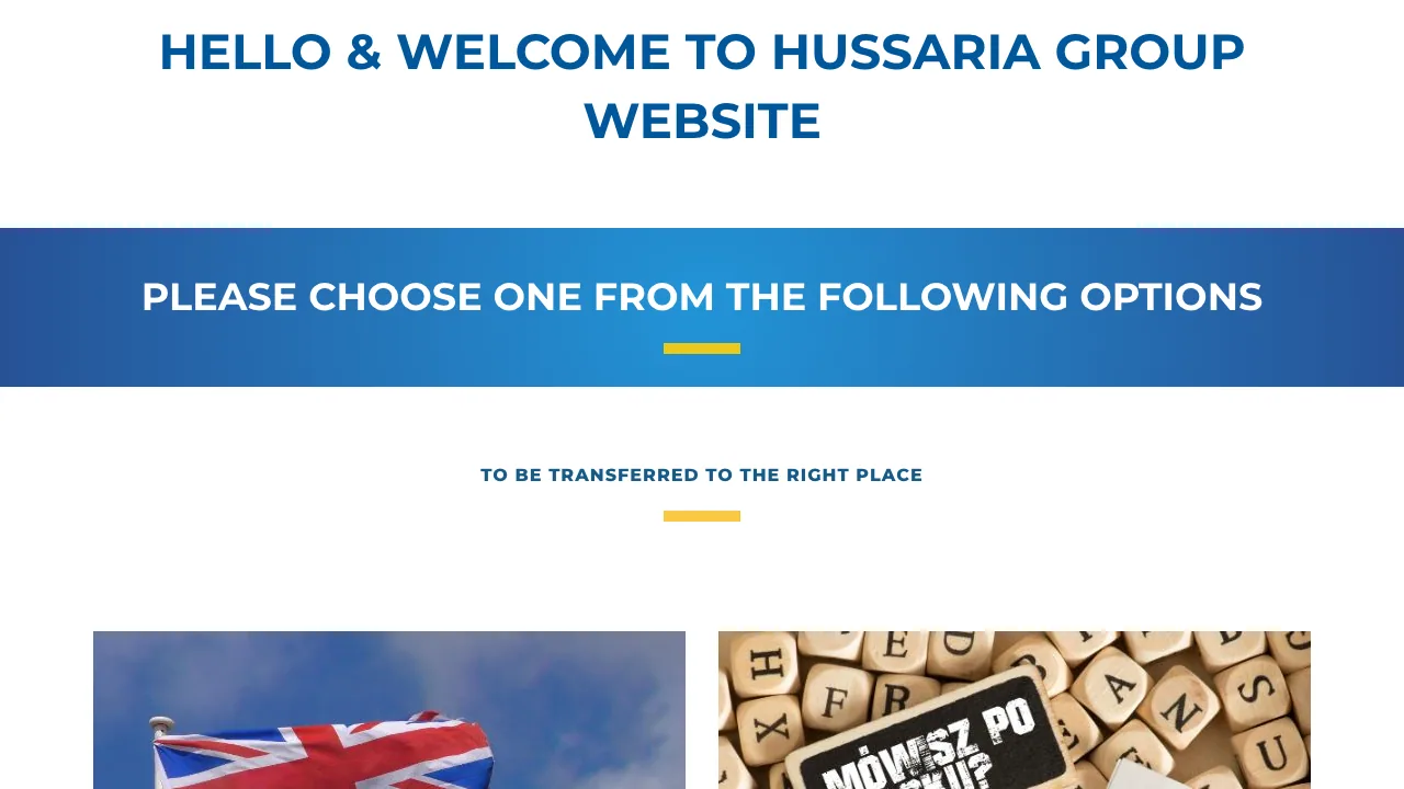 Hussaria Group website preview