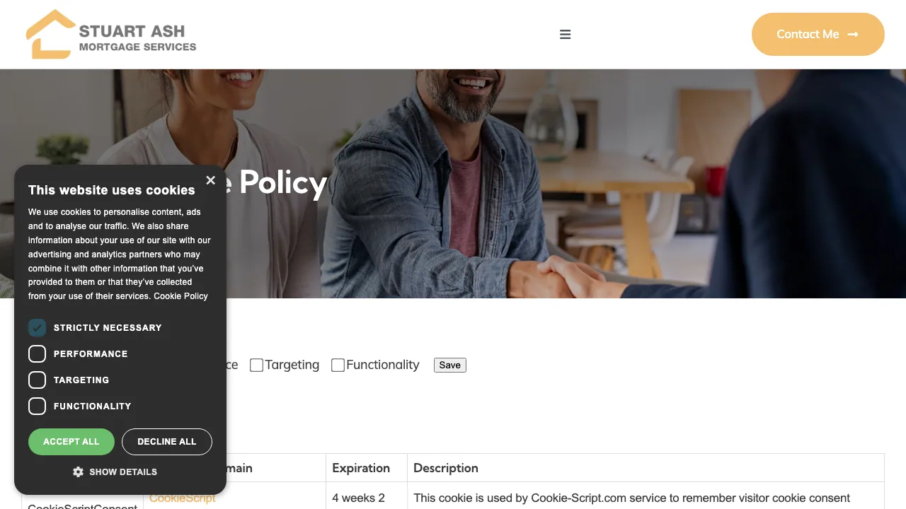 Stuart Ash Mortgage Services website preview