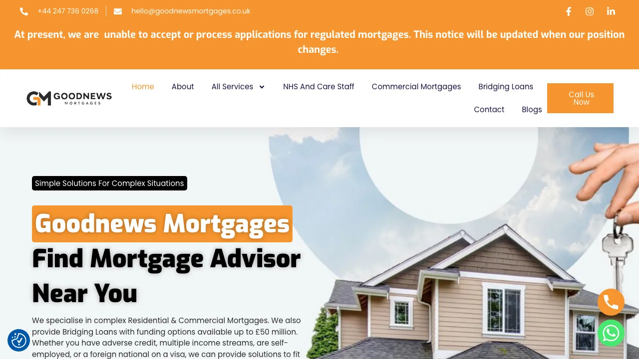 Goodnews Mortgages website preview