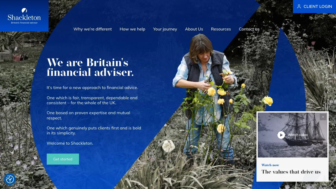 Shackleton. Britain's financial adviser - Newcastle website preview