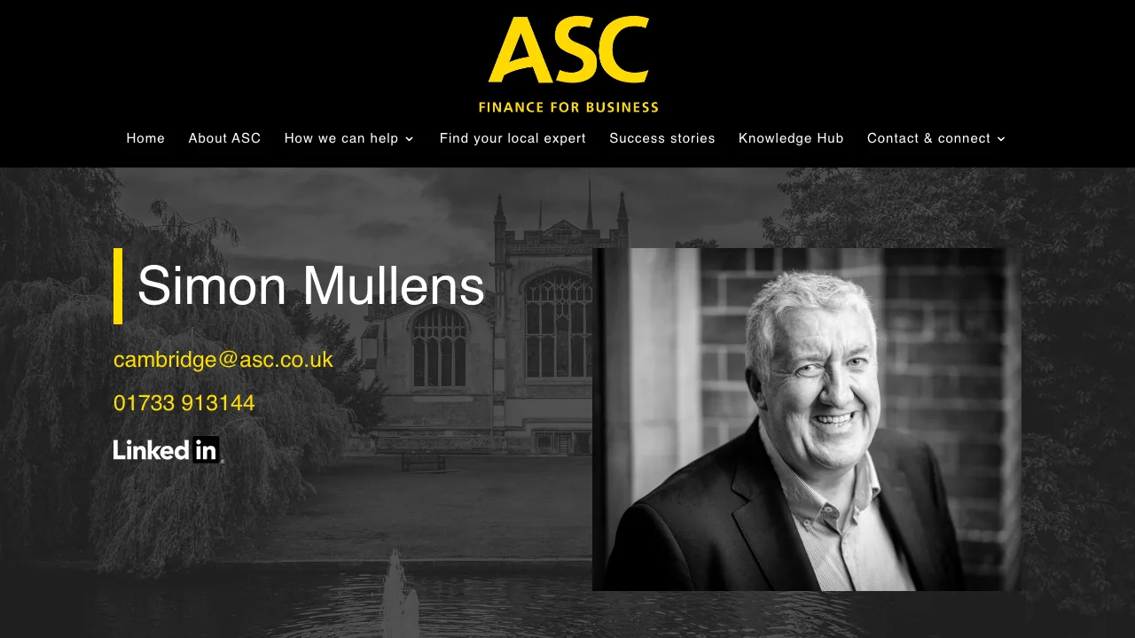 ASC Finance For Business - Cambridgeshire and Lincolnshire website preview