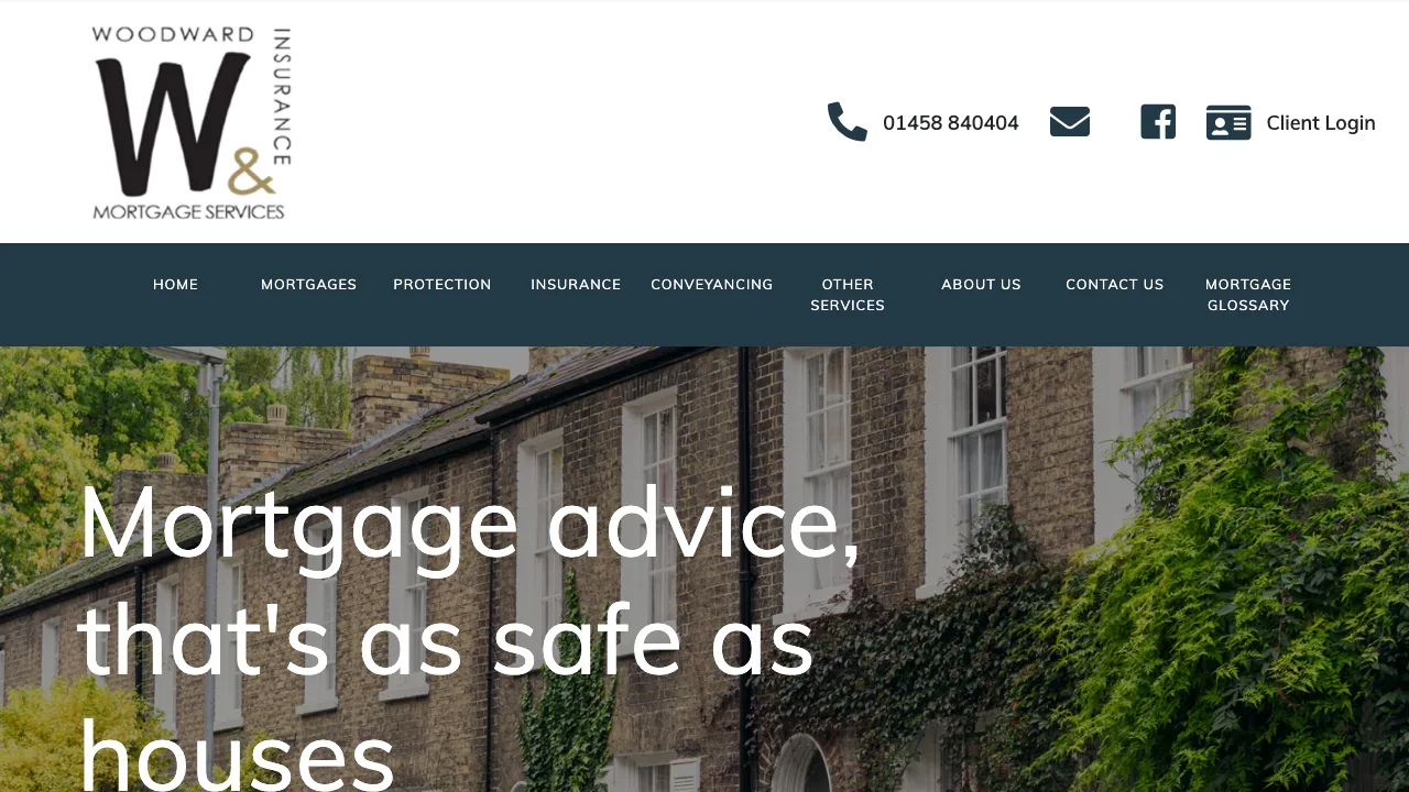 Woodward Insurance and Mortgage Services website preview