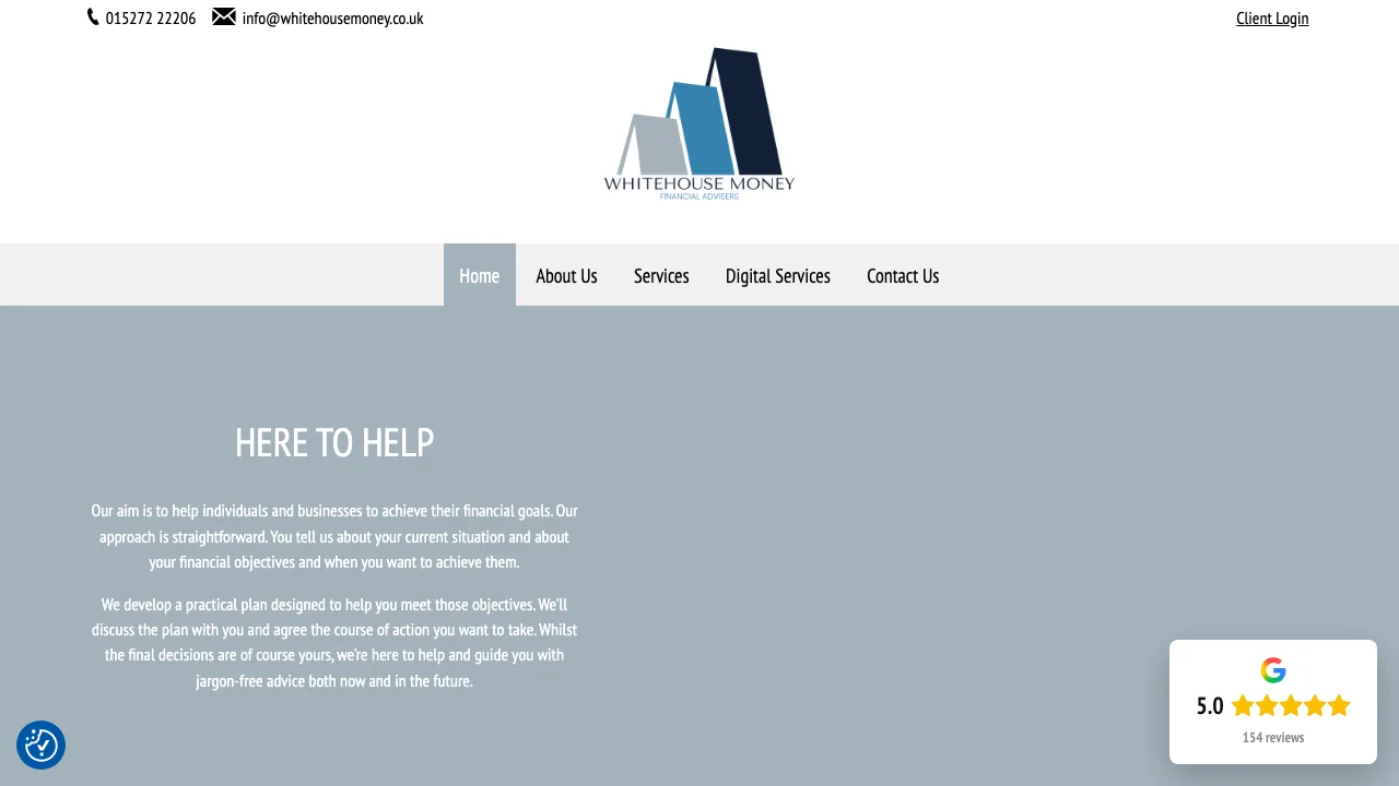 Niall Whitehouse Financial Adviser website preview