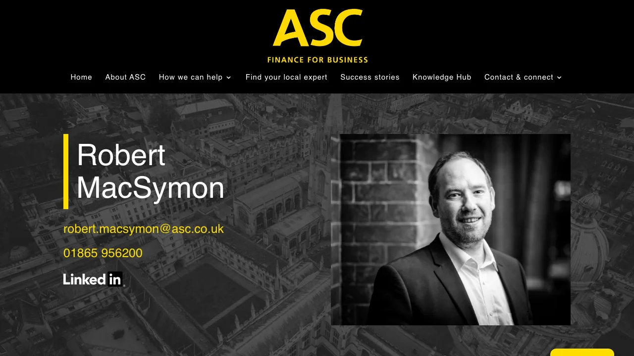 ASC Finance for Business, Oxfordshire website preview