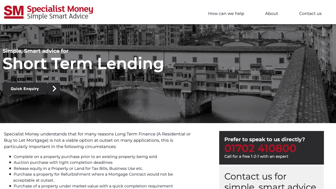 Specialist Money Limited website preview