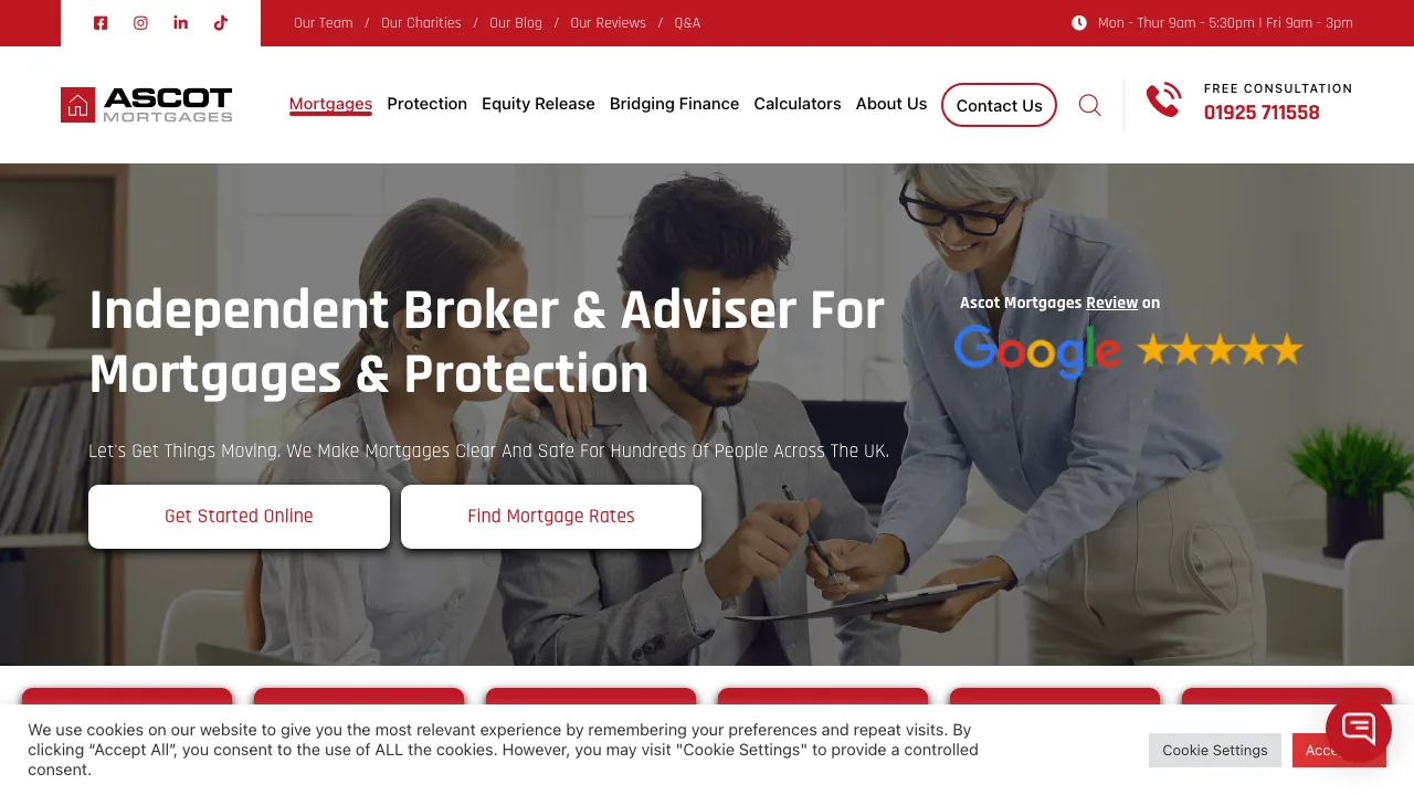Ascot Mortgages website preview