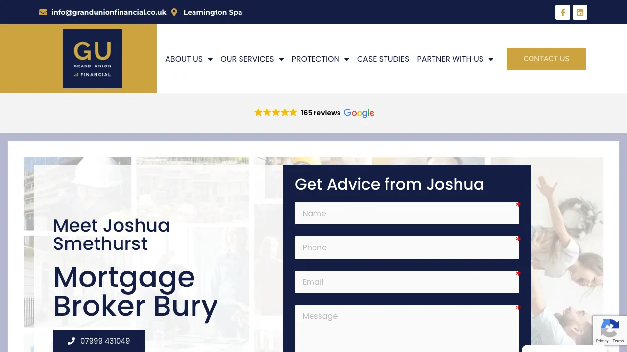 J Smethurst- Mortgage, Protection & Commercial Finance Consultant- Grand Union Financial website preview