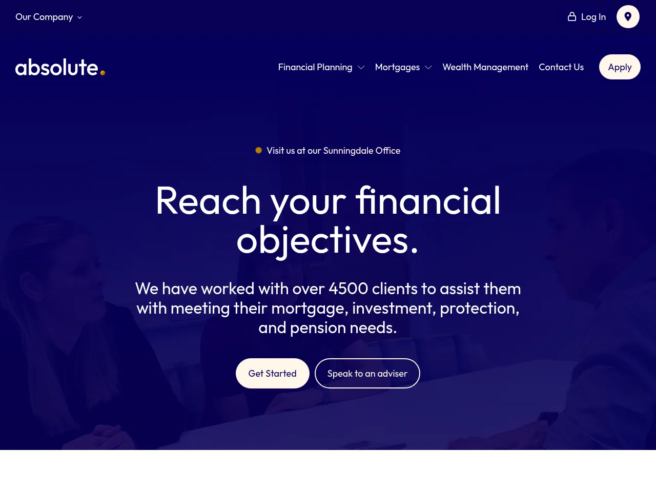 Absolute Financial Management website preview