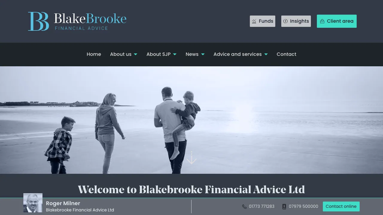 Blakebrooke Financial Advice Ltd website preview