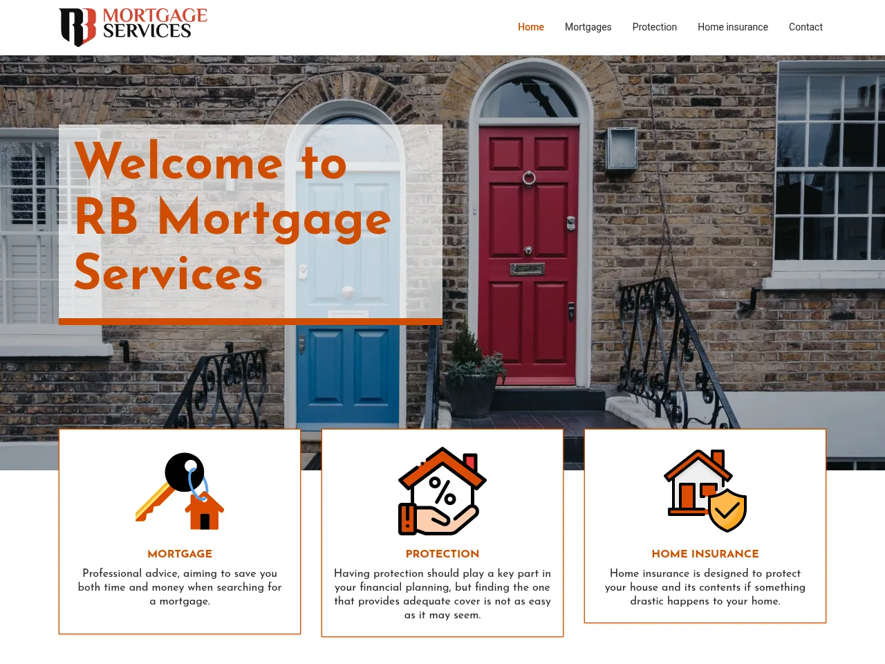 RB Mortgage Services website preview