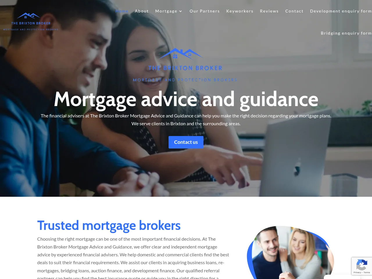 The Brixton Broker Mortgage Advice and Guidance website preview