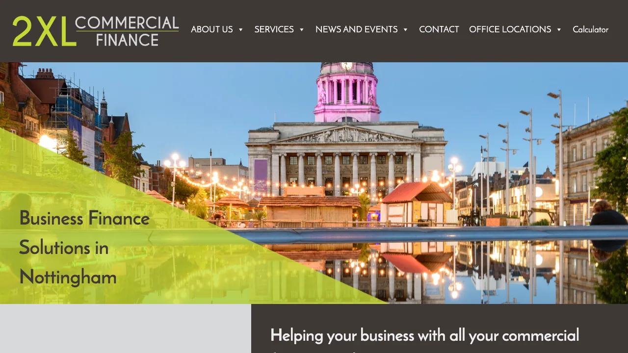 2XL Commercial Finance Nottingham website preview