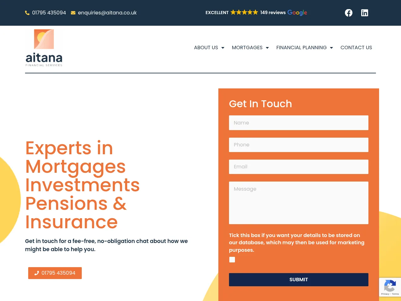 Aitana Financial Services website preview